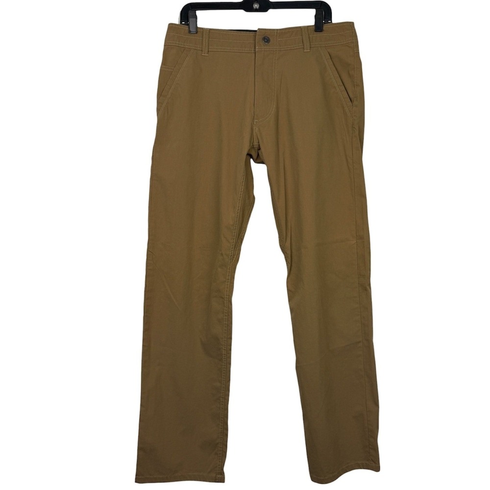 Kuhl Slax Pants Mens 34x32 Dark Khaki Klassik Fit Enduro Stretch Hiking Chino